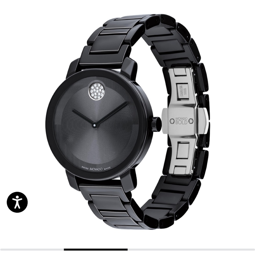 Movado Bold Black and Silver Smartwatch